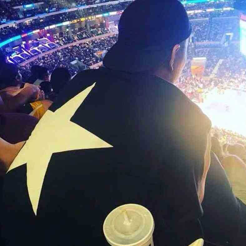 

of Designer Sweatshirt Luxury Pointed Men's Feel Hoodies Five Cotton Long Comfortable Sleeve Double Thread Loose TIRP, Fog back five pointed star long sleeve