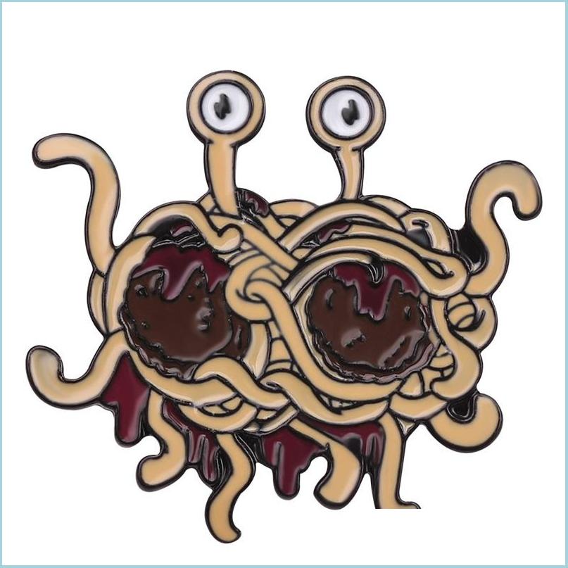 

Pins Brooches Pins Flying Spaghetti Monster Enamel Brooch Badge Lapel Pin Alloy Metal Jewelry 612 H1 Drop Delivery Dhgarden Dhoha