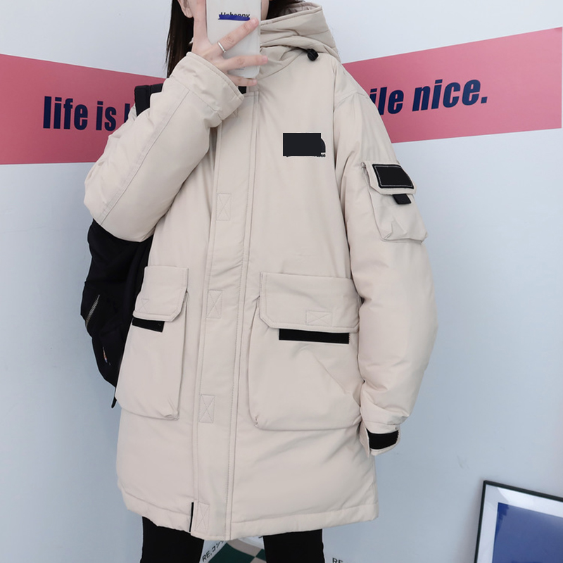 

New Men's plus size Outerwear Winter Jacket Embroidered logo Casual Down jacket Thick Warm hoodie Fashion mens coats Quality white duck puffe Parkas M-3XL, Light sky blue