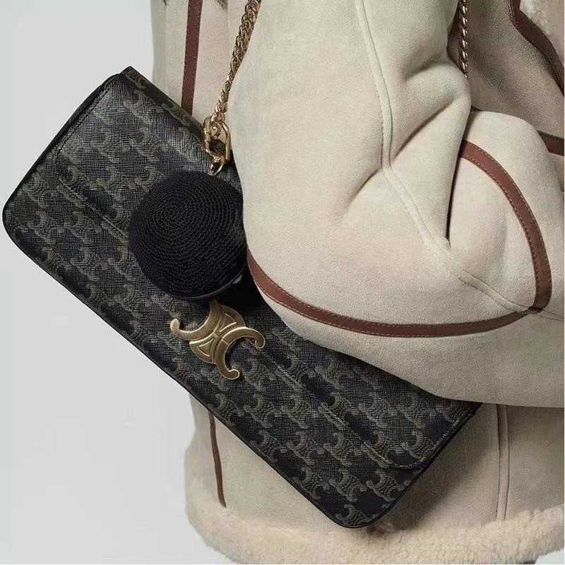 

High Quality Bag Celinns Designer Bags Womans Handbag Top Presbyopic Brown Armpit Chain Portable Crossbady Shoulderbag Fashional Shopping, Our store does not participate