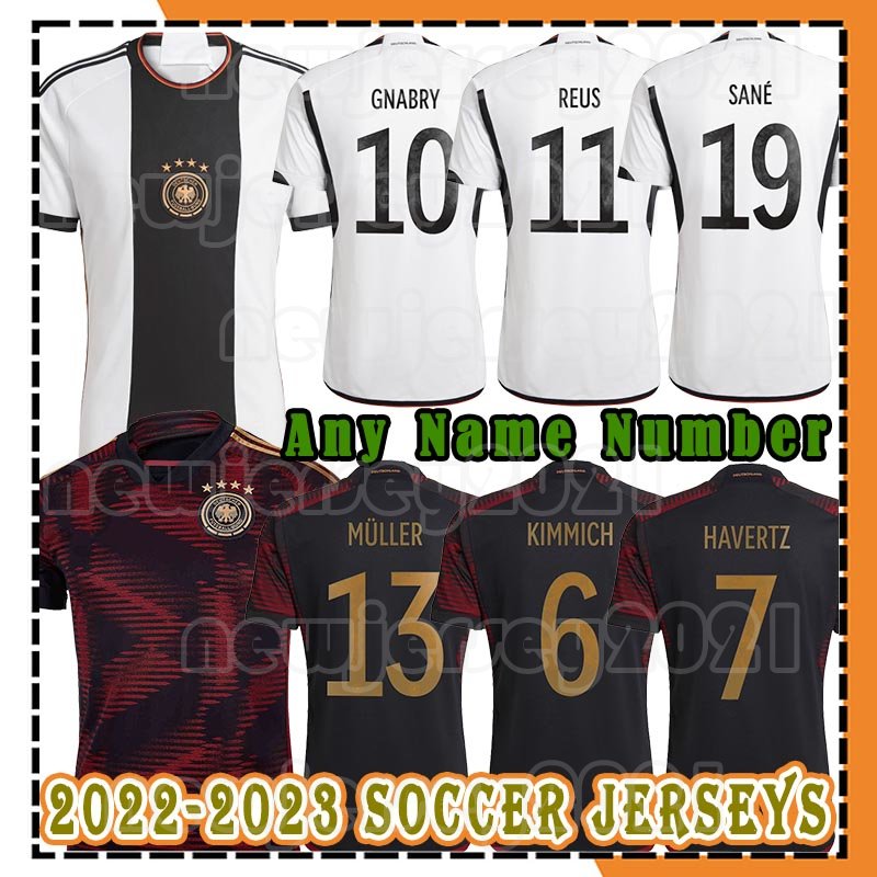 

2022-2023 Men Germany GNABRY KROOS Soccer Jersey Home Away MULLER HAVERTZ BRANDT REUS GORETZKA WERNER KIMMICH GUNDOGAN SCHLOTTERBECK Men football Shirt, Men jersey(de guo)