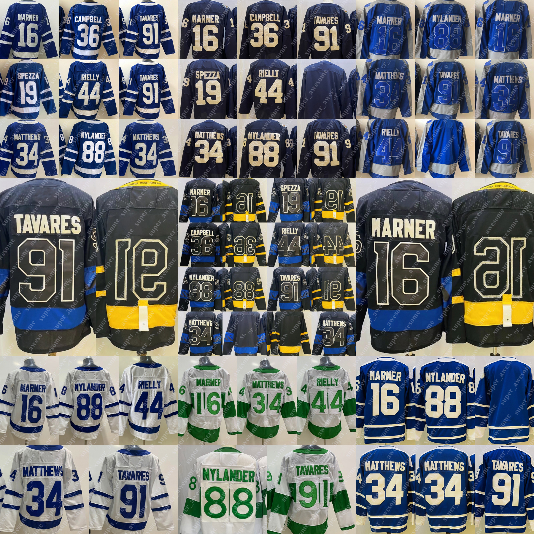 

Alternate Reversible Black Hockey Jersey Auston Matthews John Tavares Mitchell Marner William Nylander Morgan Rielly Jason Spezza Blue Reverse Retro Stitched