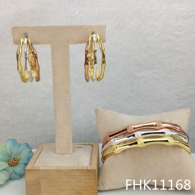 

Necklace Earrings Set Yuminglai Russian Elegant Classic Design Trendy2pcs Luxury Bracelet & Ring FHK11169, Picture shown