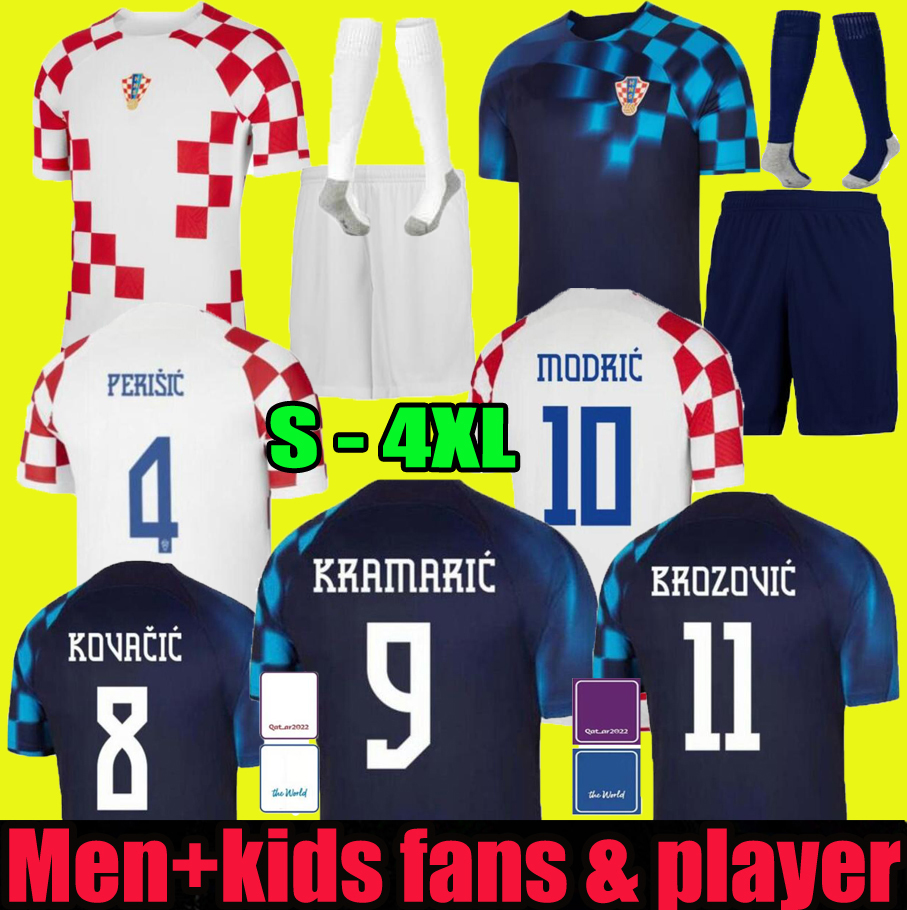 

2022 Croacia soccer jerseys MANDZUKIC MODRIC PERISIC KALINIC football shirt 22 23 Croazia RAKITIC CrOaTiA KOVACIC Men kids kit uniforms 3XL, Fans