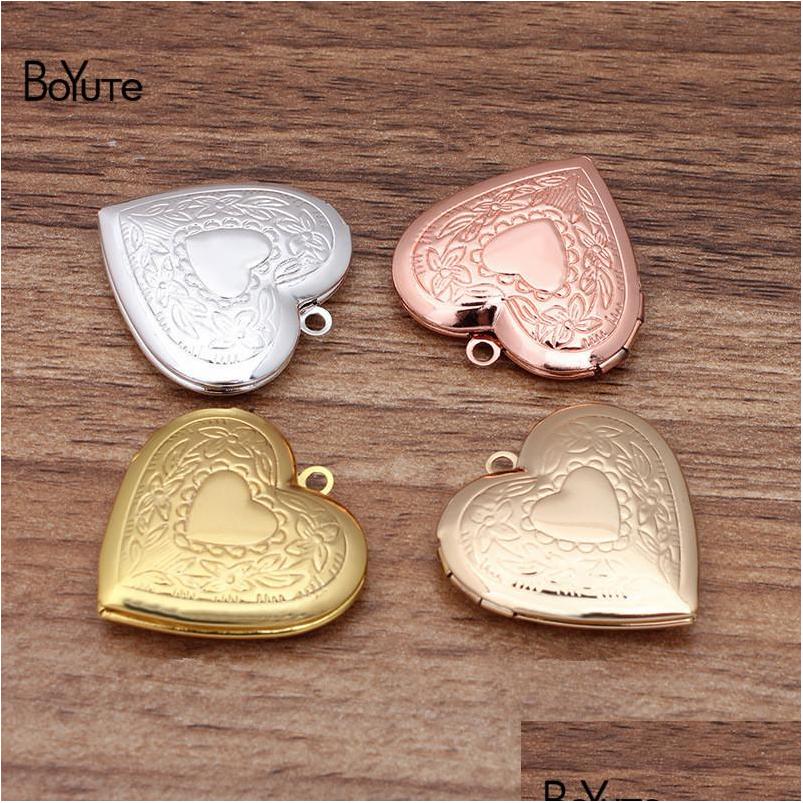 

Lockets 10 Pieces/Lot 28Mm Metal Brass Heart Shaped Floating Locket Charms Pendant Factory Direct Sale Po Drop Delivery Jewelry Neck Dhe2M