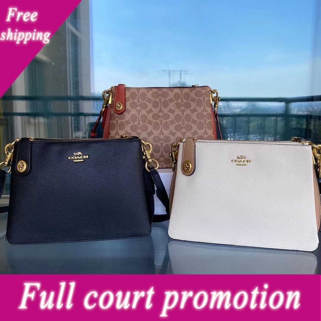 

Luxury Designer Bags 2022 New Nord-strom Old Flower Color Contrast Women's Envelope Bag Double Zipper Handheld One Shoulder C-rossbody, Black8