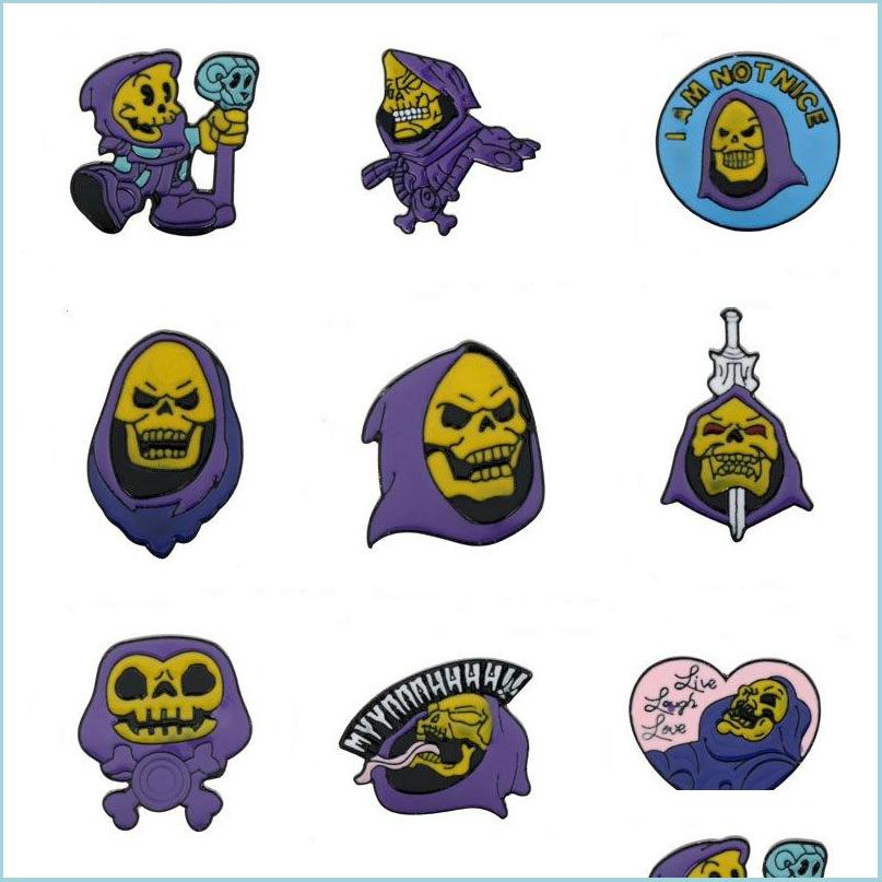 

Pins Brooches Skl Purple Hood Enamel Pins Badge Brooch Bag Clothes Lapel Classic Cartoon Jewelry Gifts Wholesale 6201 Q2 Dro Dhgarden Dh8Sv