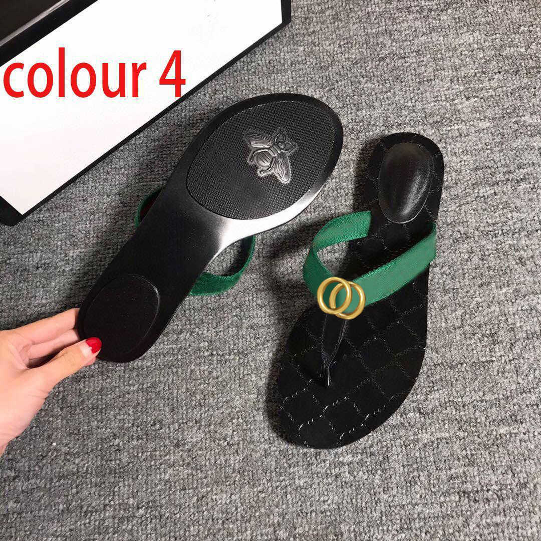 

Men Slippers Women Shoe Beach Slides Flat Slipper Designer Shoes Sandals Lady Loafers Flip Flops Big Summer Rubber Bottom Metal Button Size, Colour 3