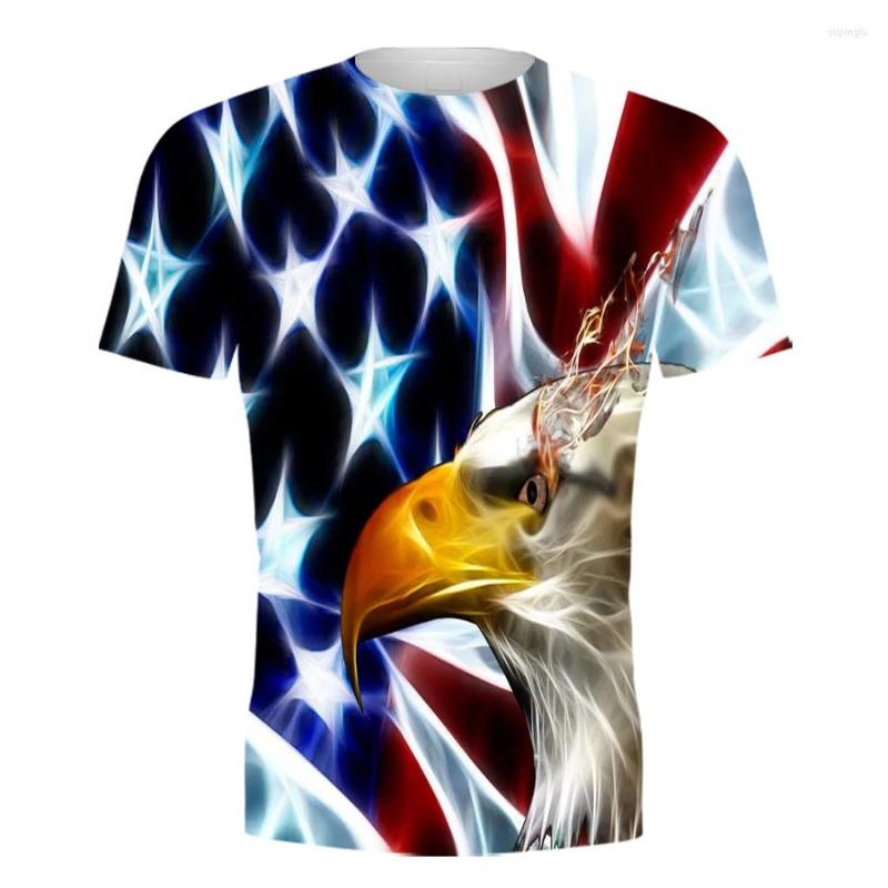 

Men's T Shirts 2022 Summer 3D Print Soaring Eagle Men's O-Neck Short Sleeve Animal Funny Pattern Streetwear Casual Tops T-Shirt, Tx4