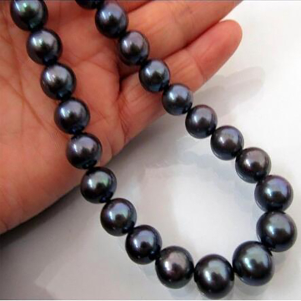 

fashion Jewellery 10-11mm AAAA BLACK PEARL NECKLACE 18 INCH