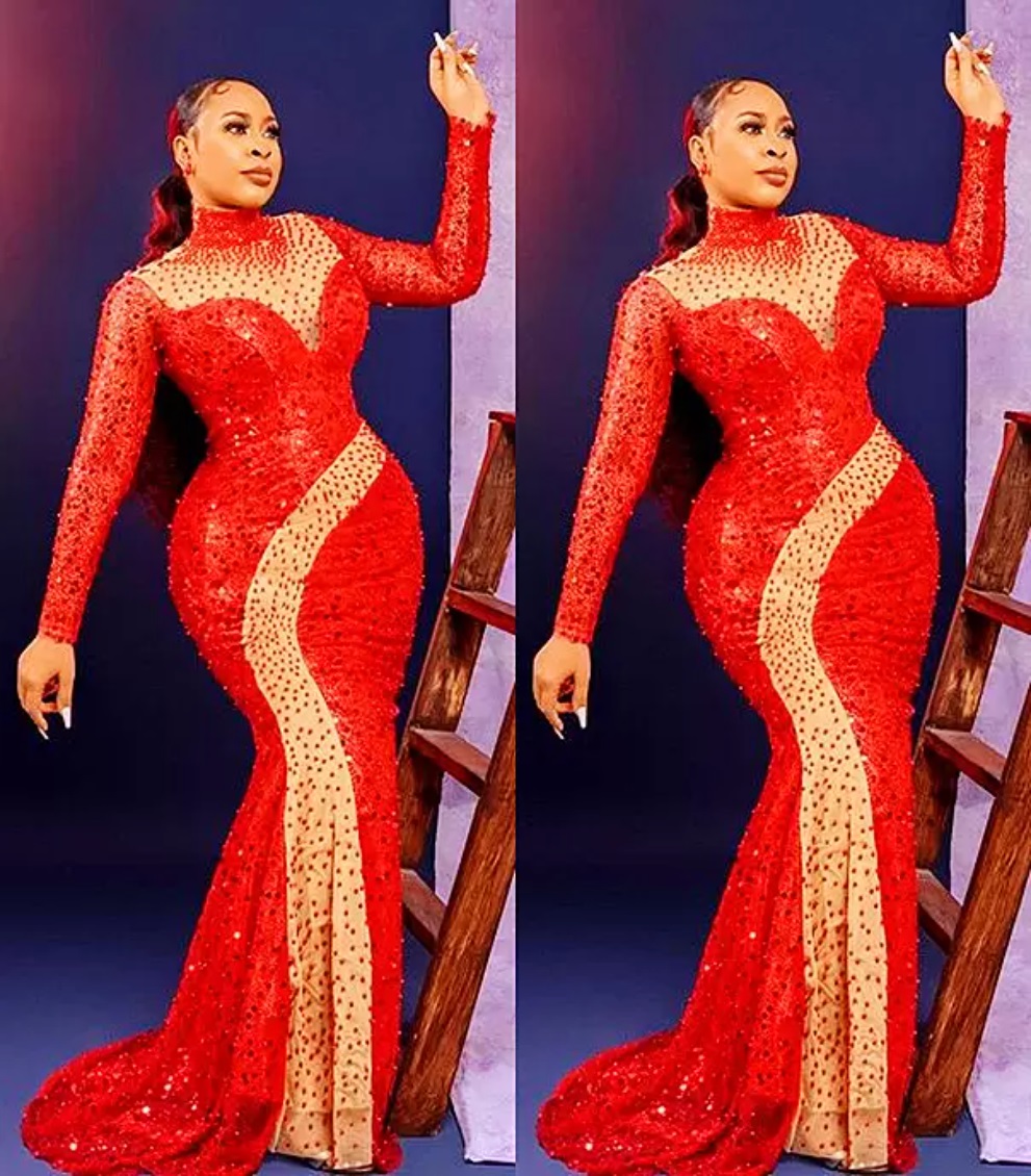 

2022 Plus Size Arabic Aso Ebi Red Luxurious Sparkly Prom Dresses Beaded Sequined Mermaid Evening Formal Party Second Reception Gowns Dress wly935, Same as picture