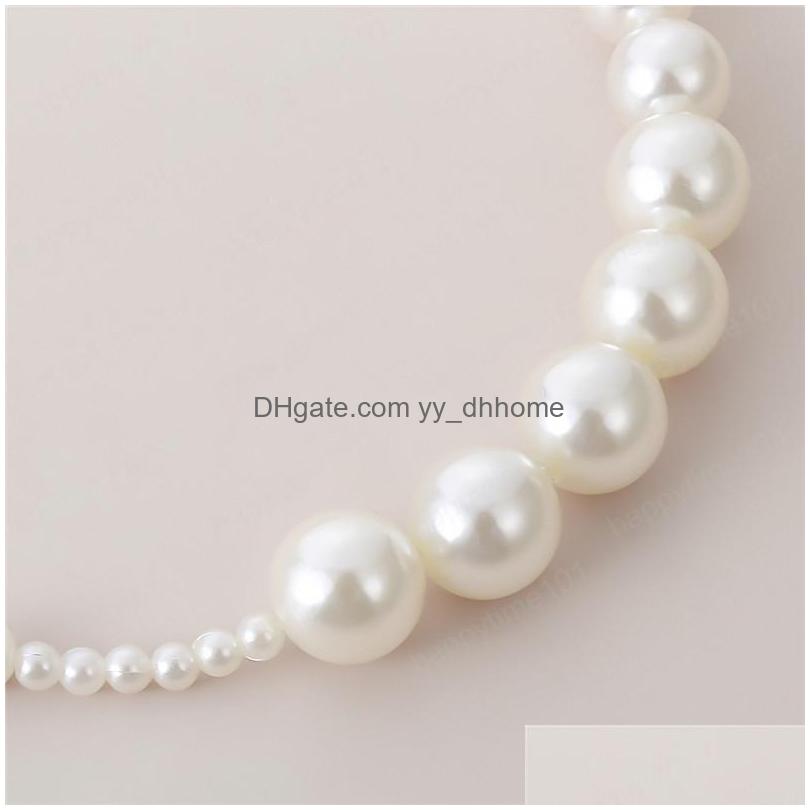 

Pendant Necklaces Asymmetries Size Imitation Pearl Necklaces Ethnic Style Clavicle Chain Women Dress Fashion Gold Beaded Necklace Je Dhnrk