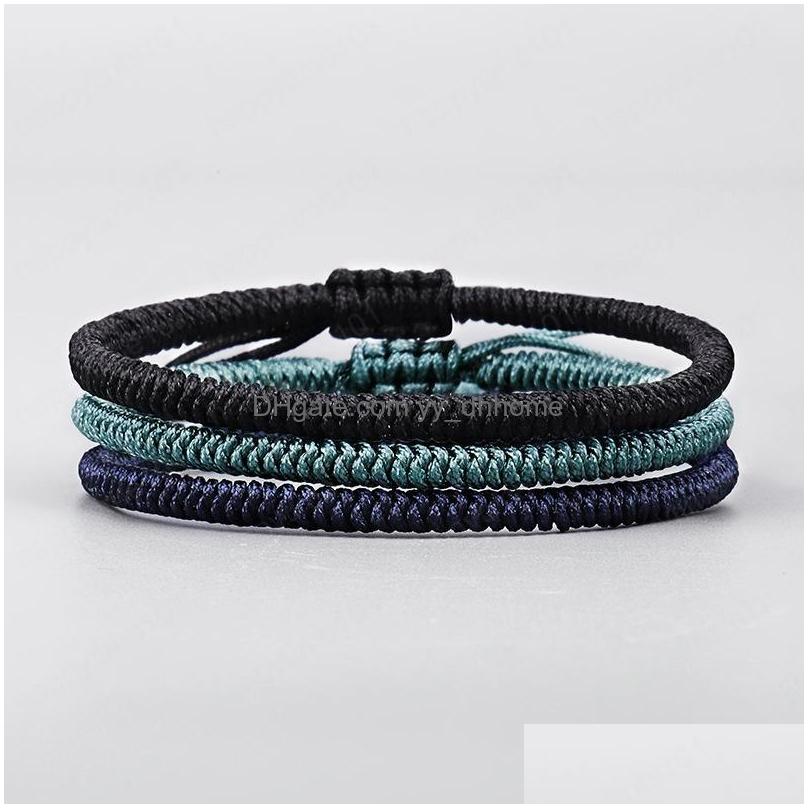 

Charm Bracelets Braided Knots Handmade Unisex Bracelet Lucky Rope Bracelets Bangle Religion Jewelry Accessories Drop Delivery Dhonm