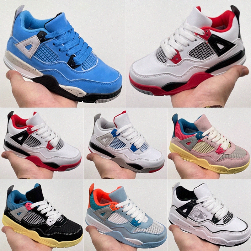 

basketball baby kids shoes 4 4s black shoe boys cat sneaker designer military trainers kid youth toddler infants TD Athletic Outdoor children boy Pour z0sF#