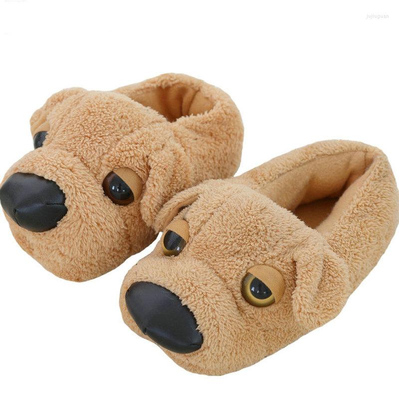 

Slippers Lovely Big Head Dog Warm Winter Autumn Lovers Home Cartoon Indoor Shoe Cotton-Padded Shoes Design