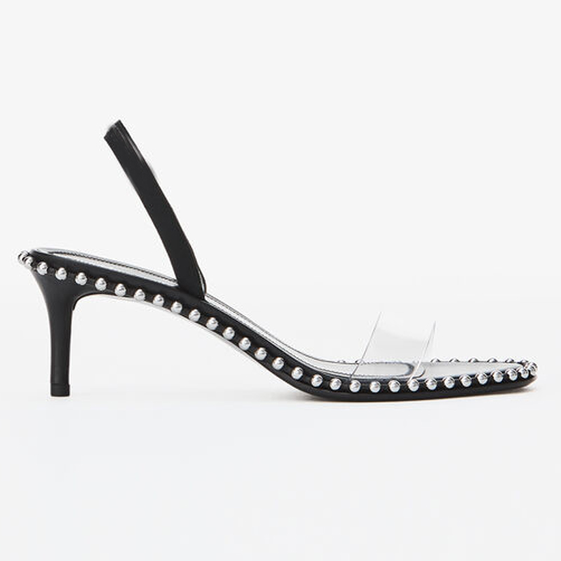 

Dress Shoes nova Sandals strap beaded chain rolling border trim with dust bag detailing 5cm, 1#10.5cm