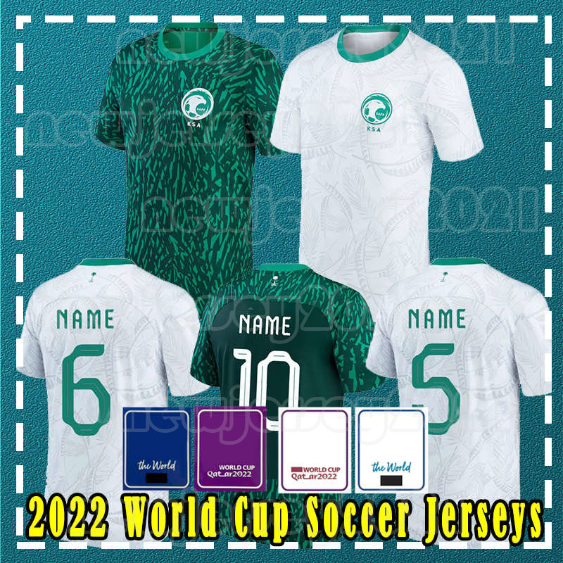 

Saudi Arabia Soccer Jerseys national team FORSBERG Salem Al Dawsari Abudullah Alhamddan Firas Albirakan Arabia YASIR SULTAN home away Football Shirt Uniforms, Men jersey+patch(sha te)