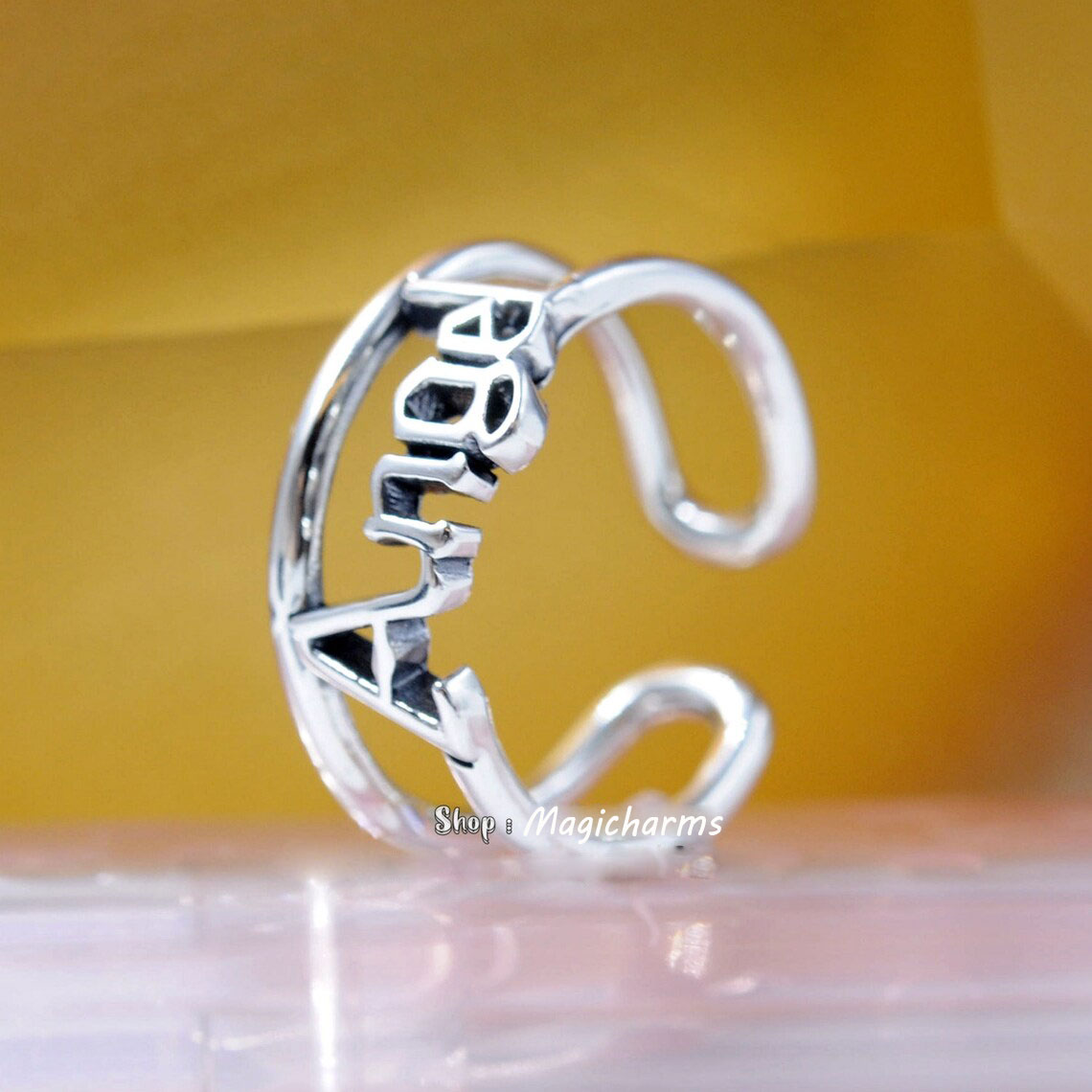 

925 Sterling Silver ME Angel Open Ring Fit Pandora Jewelry Engagement Wedding Lovers Fashion Ring For Women