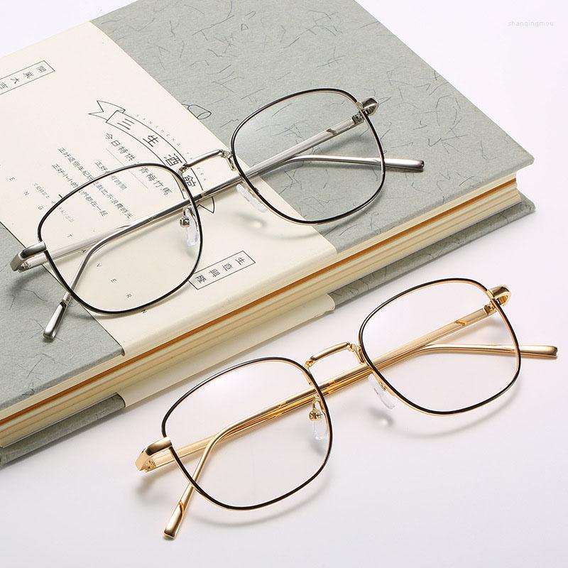 

Sunglasses Frames Eyeglasses Frame Korean Style Fashion Alloy Square Clear Lens Optical Glasses For Women Men