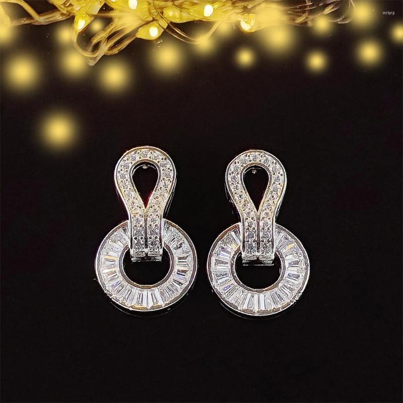 

Dangle Earrings 2022 Luxury Silver Color Korean Earings For Women Anniversary Gift Jewelry Wholesale E6759