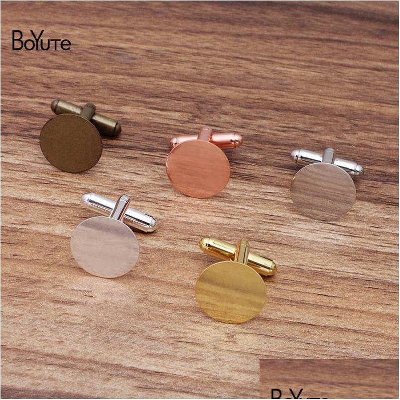 

Cuff Links 200 Pieces/Lot Metal Brass French Cuff Links With 15Mm Flat Base Diy Hand Made Cuffllink Settings Jewelry Accessories Dro Dhqih