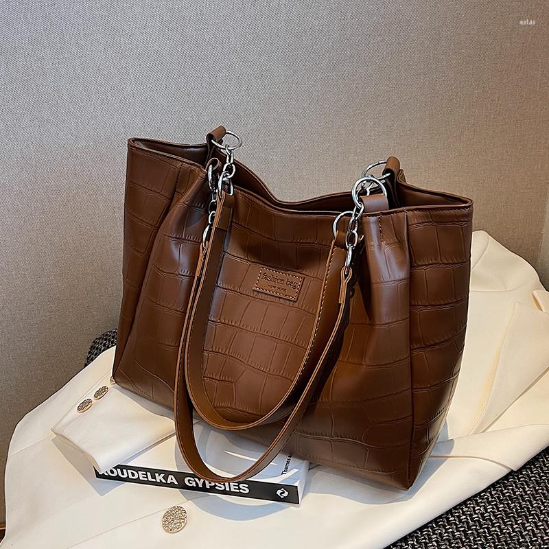 

Evening Bags LETTSIDE Tote For Women 2022 Trend Designer Winter Simple Solid Color Leather Big High Capacity Shoulder Side Handbags, Beige