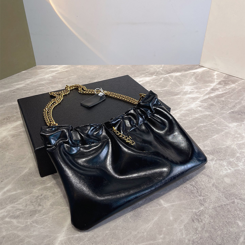 

designer bag women bags loulou handbag shoulder the tote bags black classic chain cross body purse and handbags sacoche purses lady Luxury leather totes, Black silver chain