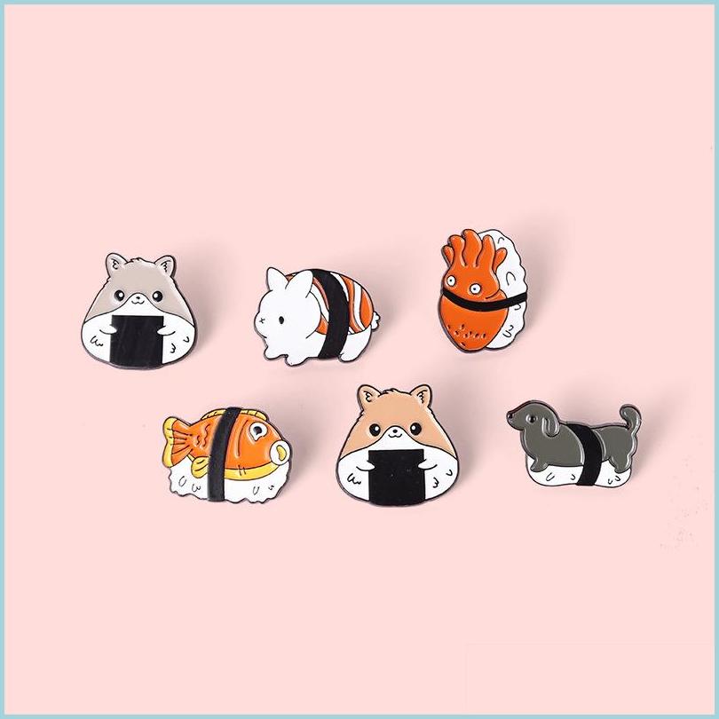 

Pins Brooches Hamster Fish Enamel Brooches Pin For Women Fashion Dress Coat Shirt Demin Metal Funny Brooch Pins Badges Prom Dhgarden Dhrq4