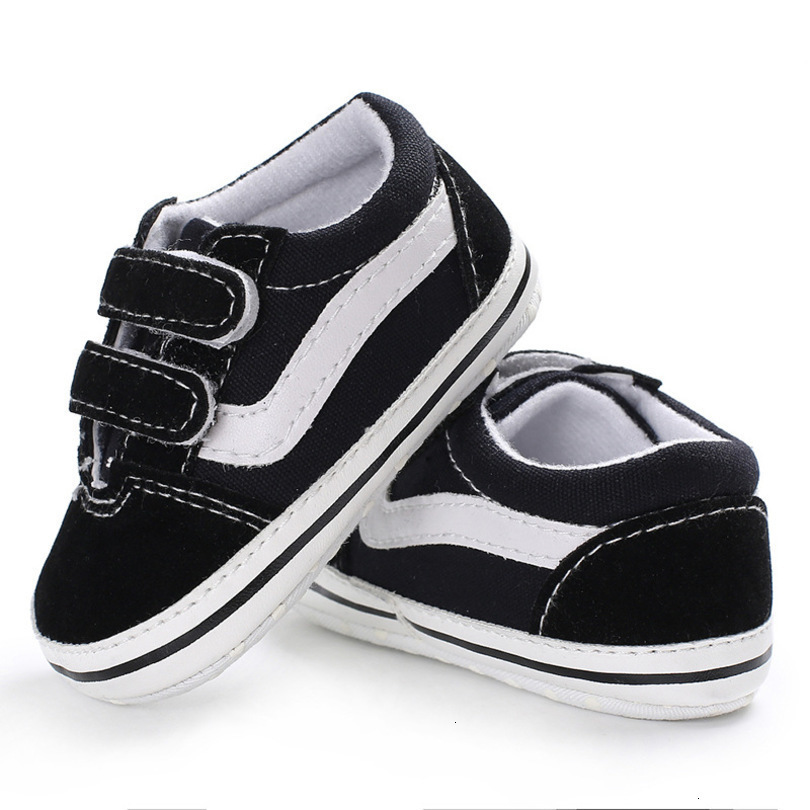 

First Walkers Lovely born Baby Girl Boy Soft Shoe Anti Slip Canvas Sneaker Trainers Prewalker Black White 018M 221125, Pink