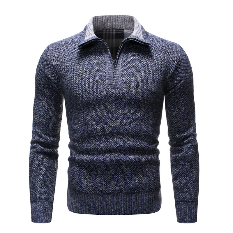 

Men's Sweaters Clothes for Men Winter Casual Sweaters Men Autumn Half High Collar Zippers Warm Fleece Pullovers Mens Thick Warm Knitted Sweater 221128, Coffee