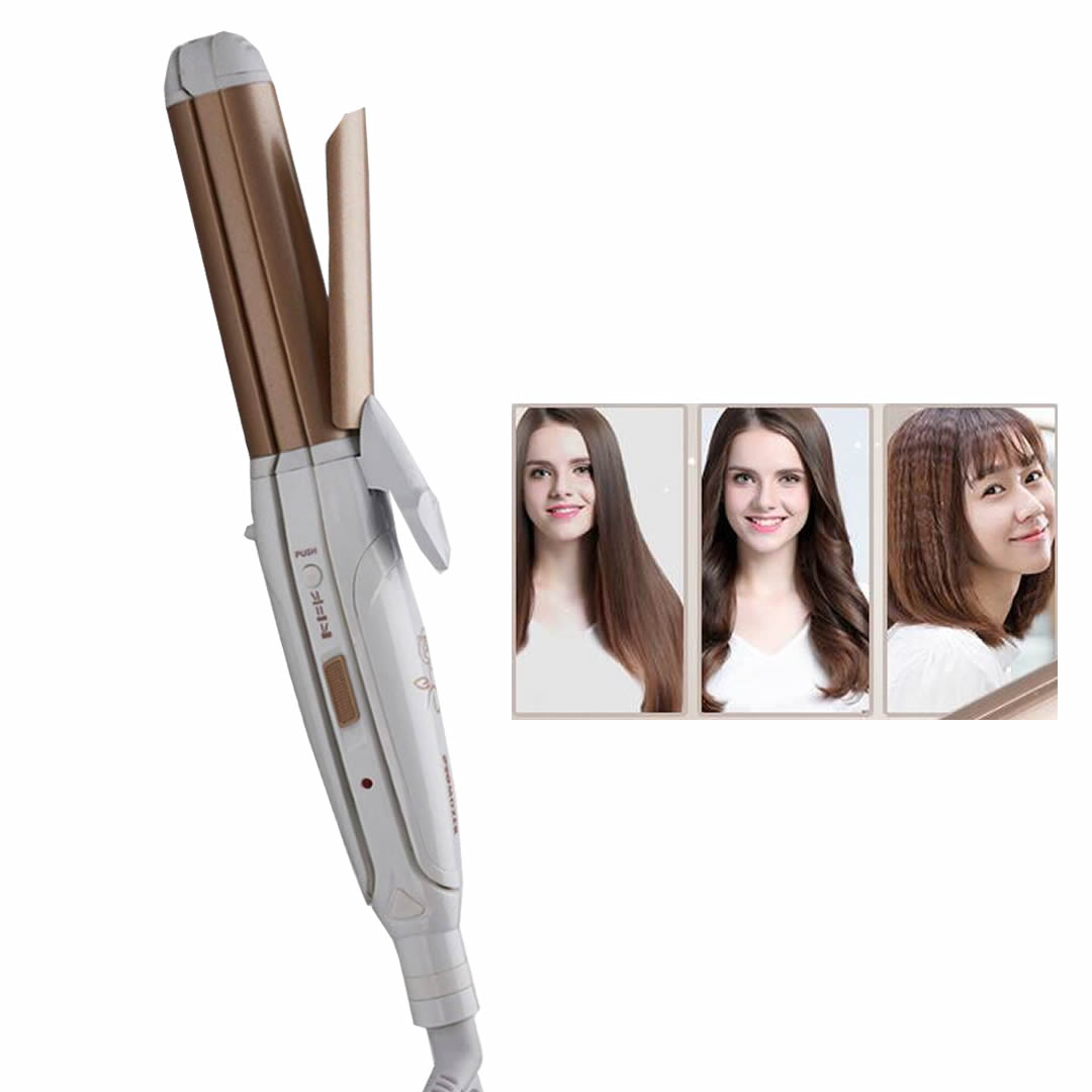 

Hair Curling Iron Hair Straightener 3 In 1 Triple Multifunction Heated Roller Professional Hair Care Styling Tools Perfections