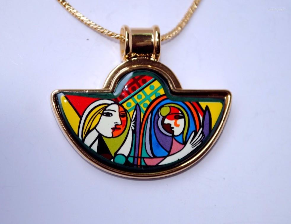 

Pendant Necklaces Enamel European And American Style Cloisonne Process003