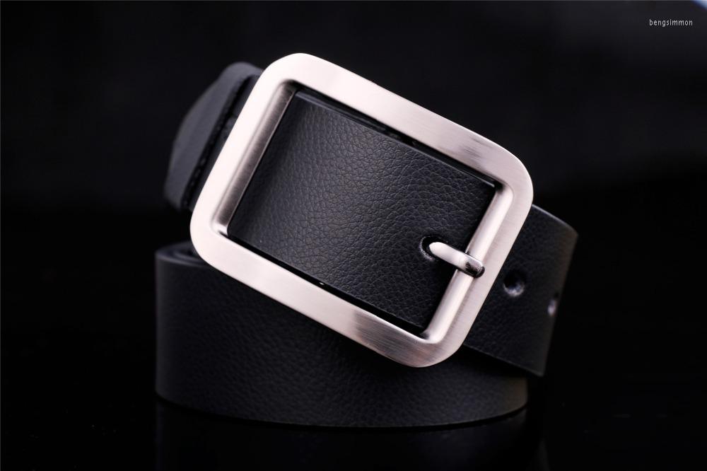 

Belts Wholesale 2PC/lot Puleather For Men Brand Strap Pin Buckle Fancy Vintage Jeans BELTS-2201, Black