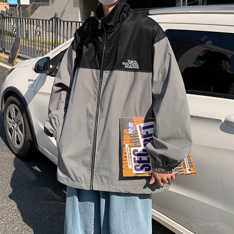 

Men's Jackets Spring Autumn Lovers For Men Women Hong Kong Style Versatile Varsity Hip Hop Casual Streetwear Cool Warp Coat 221128, Gray