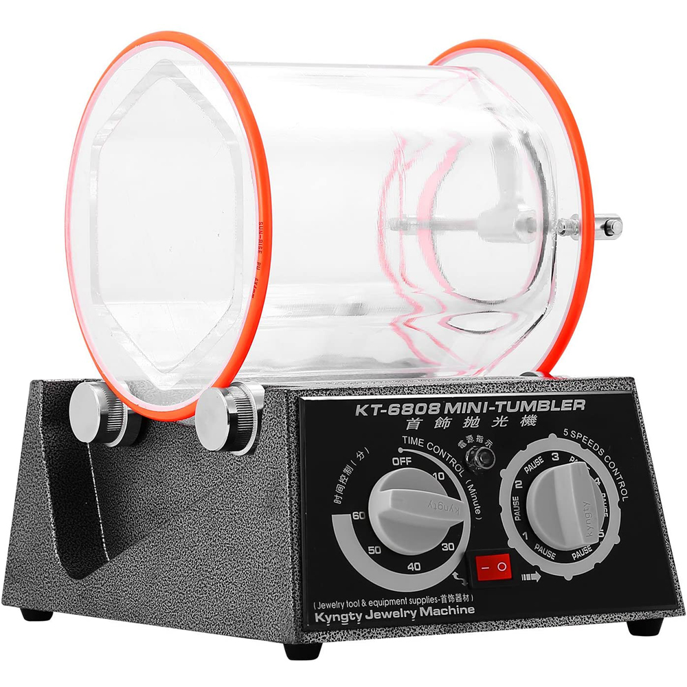 

KT-6808 Jewelry Polisher Tumbler 3Kg Capacity Mini Rotary Tumbler Machine with Timer