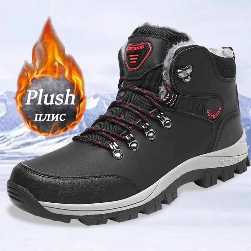 

Boots Brand Men's Waterproof Leather Sneakers Male Super Warm Military Outdoor Hiking 2022 Winter Men Boot Work Shoes, Army green