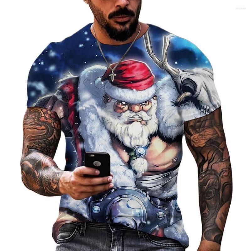 

Men' T Shirts Funny Santa Claus Graphic Unisex Christmas 3D Print Tops Trend Men Round Neck Short Sleeve Tees Oversized T-shirts 6XL, Dxzm-00286