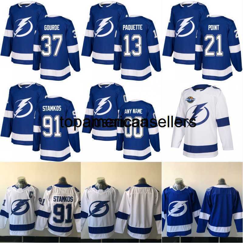 

Hockey jersey 21 Brayden Point 2017-18 All Star Patch 91 Steven Stamkos 37 Yanni Gourde 13 Cedric Paquette Jerseys, 9 tyler johnson