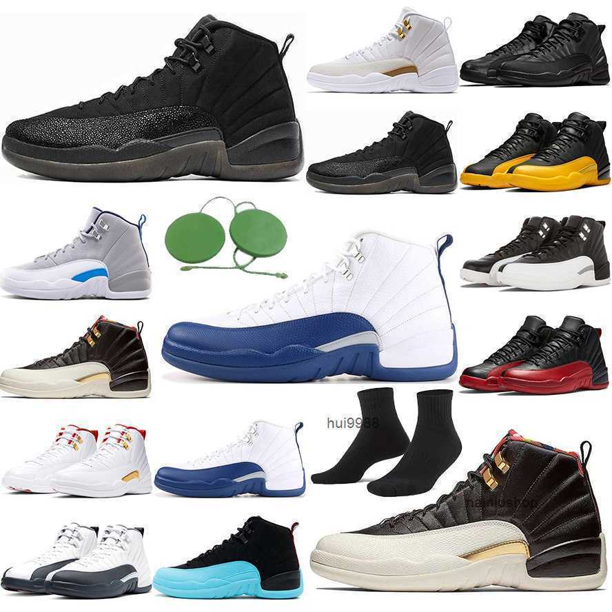 

2023 Basketball Shoes Mens Trainers Sports Sneakers Retro Reverse Flu Game Dark Grey Concord University Gold Playoffs Men Jumpman 12 12S Size OG designer shoes, # 18