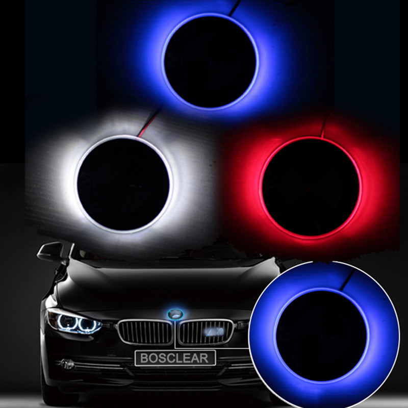 

4D LED Logo Light Car Accessories Badges Emblem 12V 82mm White Blue Red Rear Lights