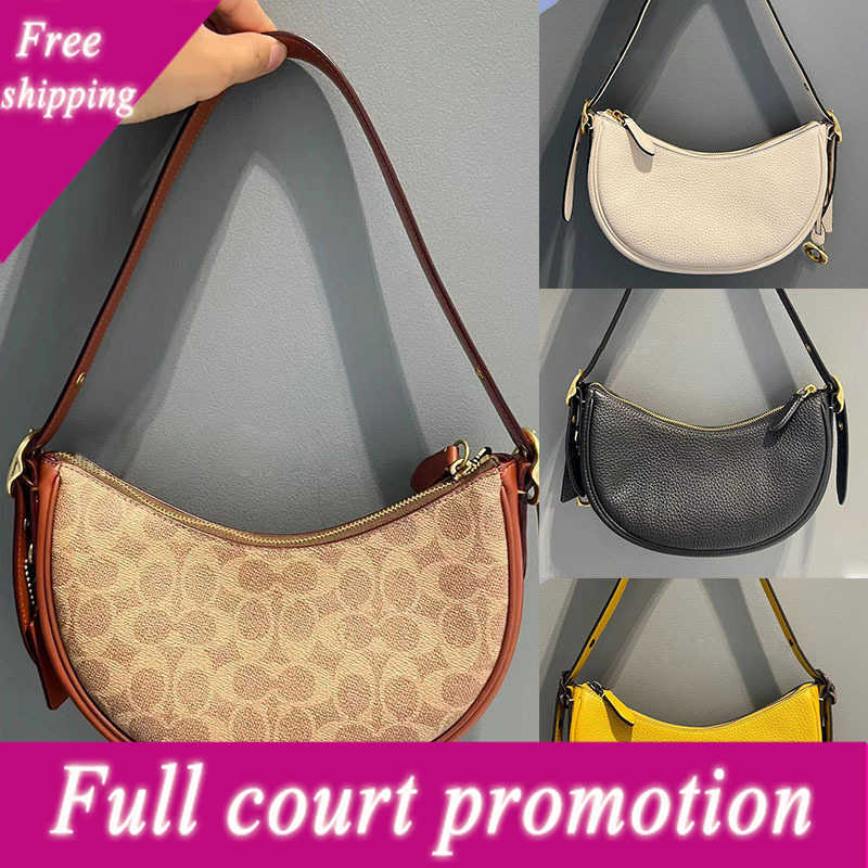 

Luxury Designer Bags Bag Girl 2022 Olai New Brown Old Flower Underarm Luna Crcent Half Moon Litchi Pattern Shoulder ladies evening clutches, Old brown flower