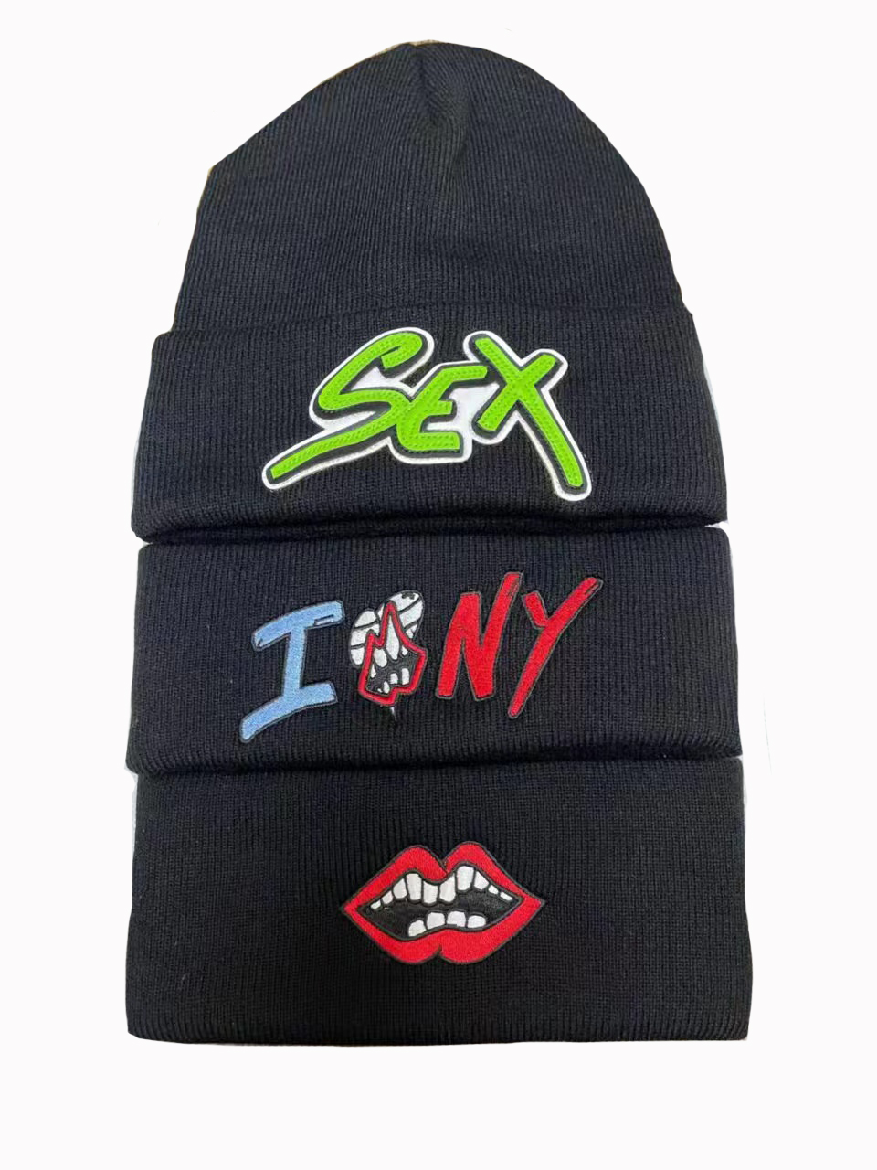 

hip-hop hats embroidered leather knitted hat men and women casual