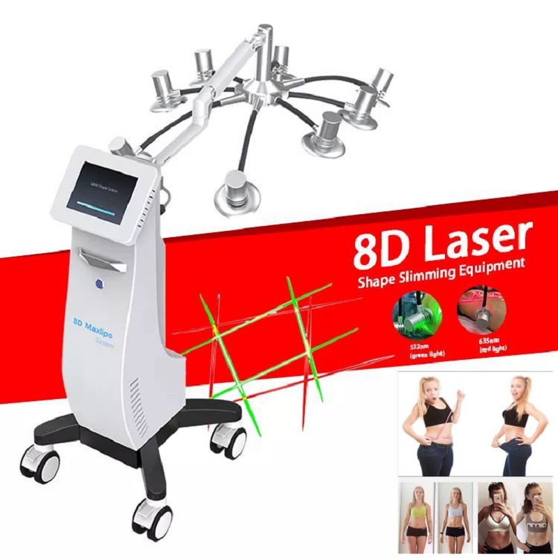 

8D Lipolaser Slimming Machine 532nm 635nm Cold Light Body Sculpting Beauty Equipment Fat Burning Weightloss Cellulite Removal Instrument