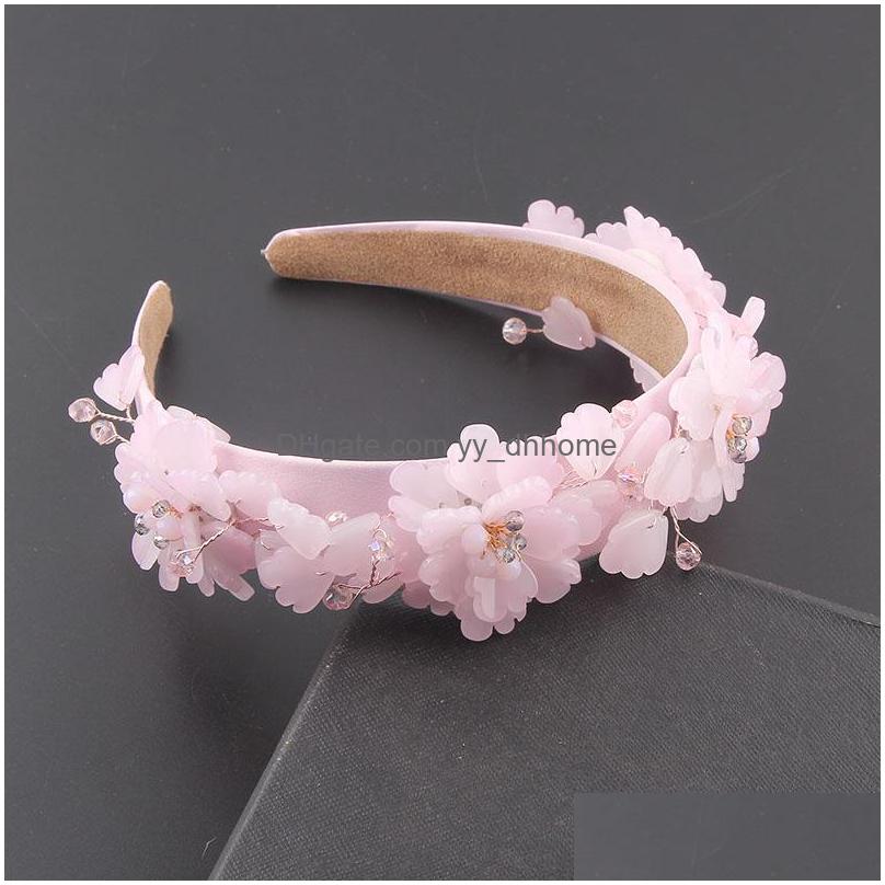 

Headbands Transparent Crystal Flower Particles Fashion Headband Ladies Gift Hair Accessories Drop Delivery Jewelry Hairjewelry Dhdsm