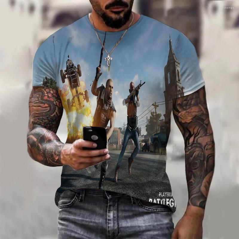 

Men's T Shirts Summer Pubg Printed 3D T-shirts Men Women Children Short Sleeve Casual Cool Tee Tops Streetwear Boy Girl Kids, Tx1076