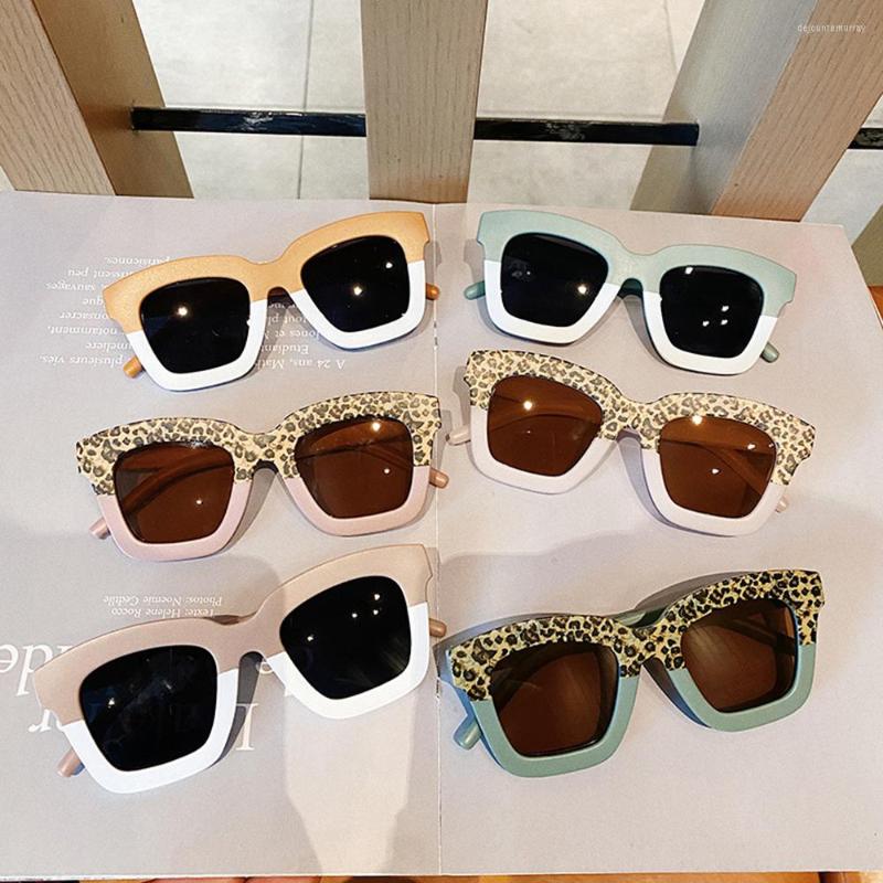 

Sunglasses Frames Kids Square Children Oversize Retro Baby Glasses Double Color Punk Eyewear Outdoors Shades Goggles Uv400 Protection
