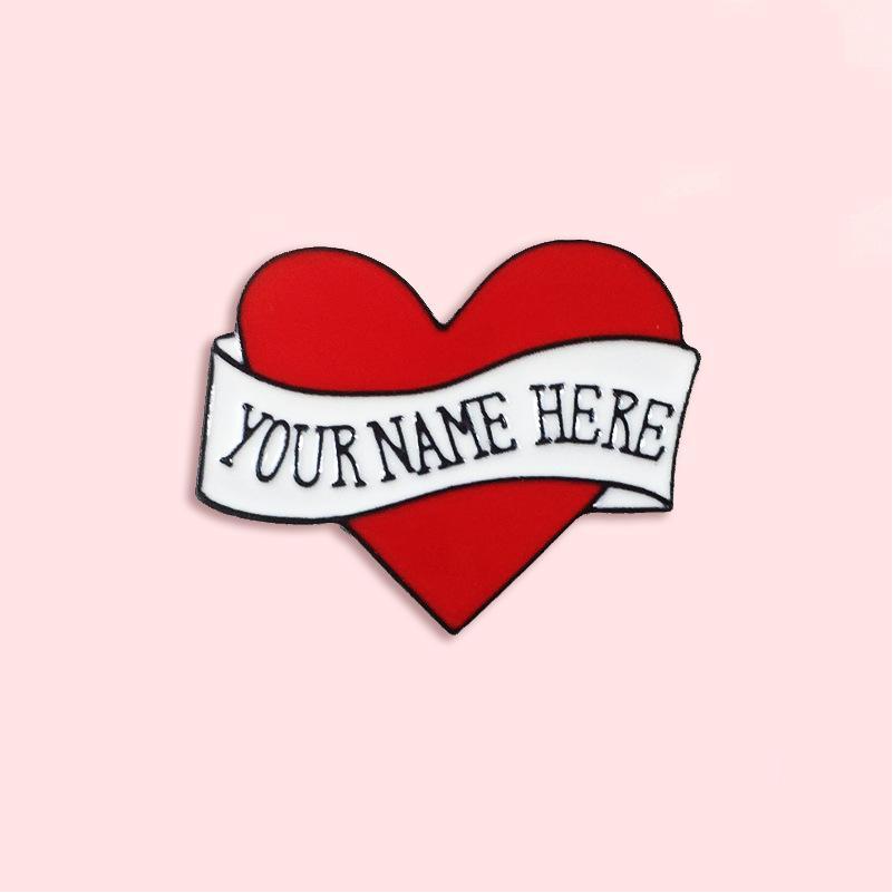 

Pins Brooches Fashion Love Cartoon Brooch For Women Your Name Here Letter Red Heart Badges Allmatch Fun Denim Shirts Clothes Shoes Dhvgt