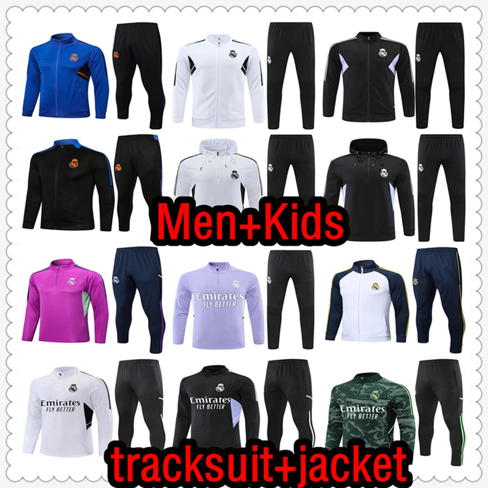 

Real Madrids Soccer Tracksuits Sets Madrides TRACKSUIT jacket set 2022 2023 tuta chandal futbol football survetement TRAINING suit soccer jersey 21 22 23 men kids