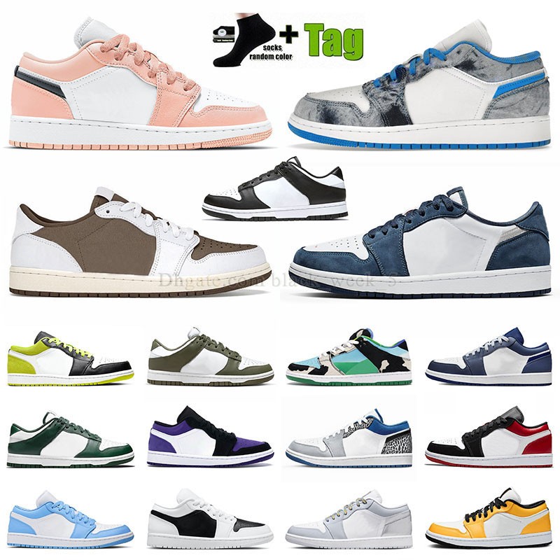 

Jumpman 1 low 1s retro Basketball Shoes Jordens 1s jorden1s Midnight Navy Reverse Moch Arctic Punch Pink Denim Unc Blue Black White Panda Designer Sneakers J1 Trainer, A11 36-48 spartan green