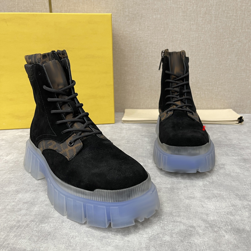 

2023 Man Martin Boots for Woman Black Genuine Leather Autumn Winter New Matte Fashion Wearing Top Designer men Dress Shoes Size 39-45 -M286, Picture color